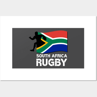 South Africa Flag Rugby Posters and Art